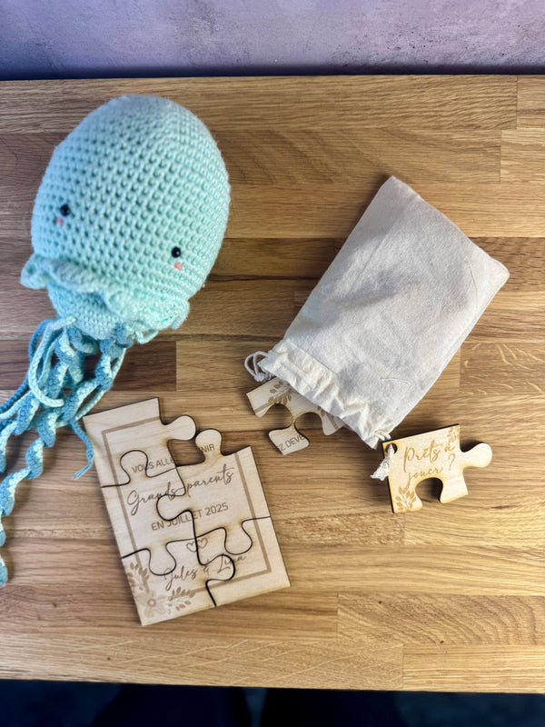 Baby Reveal Puzzle, Grandparent Reveal Jigsaw Puzzle, Pregnancy Reveal Puzzle, Personalized Puzzle, Baby pregnancy Announcement