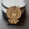 Unique Nefertiti Wood Keychain - 5cm Wide, 6.2cm Long - Sturdy 2.5cm Ring