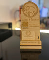 3mm Birch Plywood Business Card Holder - Custom Engraved with Logo, Text, and QR Code - Event Networking Essential