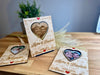 Side-by-side view of the two wooden card options: an engraved photo version and a paper photo slot version, offering versatile customization for any occasion.